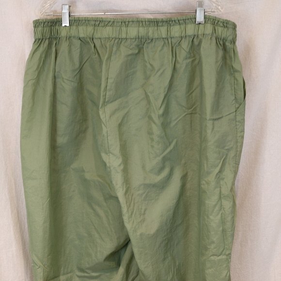 Wayf 98 Clarissa Olive Green Jogger Nylon Swishy Pants 2X - Picture 14 of 16